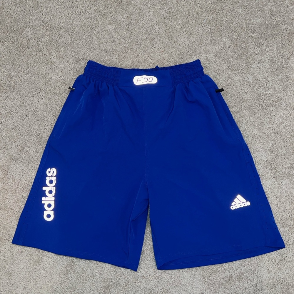Adidas F50 Blue Training Shorts Men’s XL Athletic Gym Soccer Performance - Picture 10 of 10
